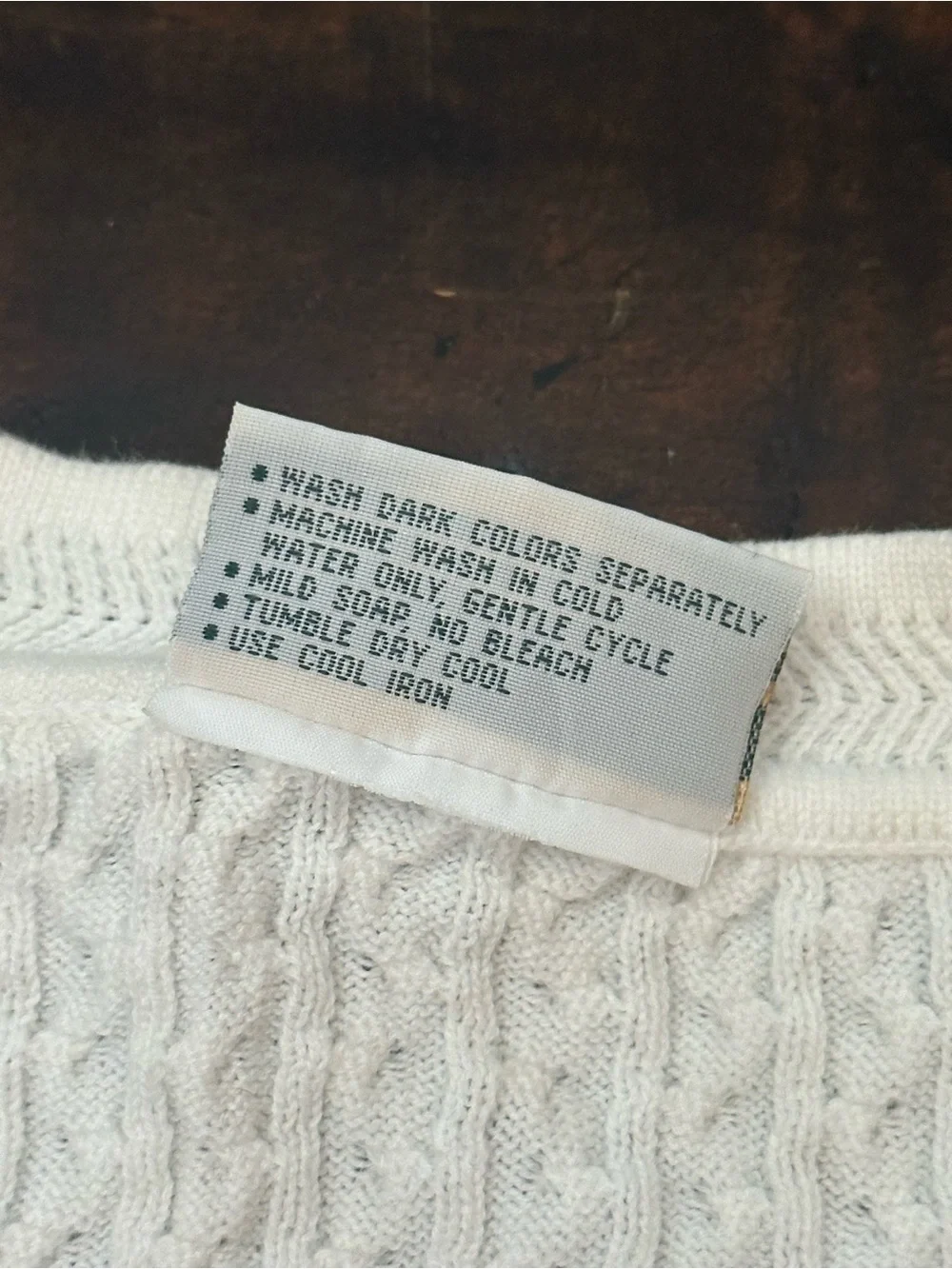 Masters Collection Cable Knit Golf Sweater Vest White Size Small 38909
